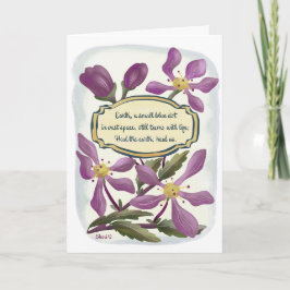 Tag der Erde: Crab-Apple-Blüten in Gouache Karte