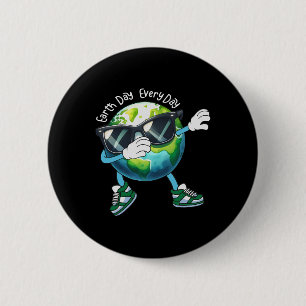 Tag der Erde Der sonnige Tag der Erde Männer Kinde Button
