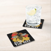 Tag der Erde, die Bienen Gerettet Rechteckiger Pappuntersetzer (Vor Ort)