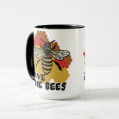 Tag der Erde, die Bienen Gerettet Tasse (Vorderseite Links)