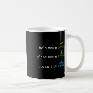 Tag der Erde - die Bienen Meer und Pflanze Bäume s Kaffeetasse