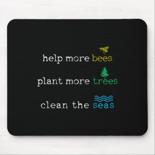 Tag der Erde - die Bienen Meer und Pflanze Bäume s Mousepad
