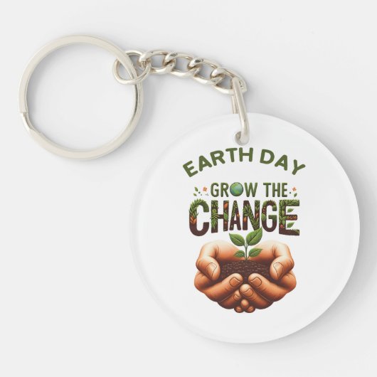 Tag der Erde - Die Veränderung wachsen lassen Schlüsselanhänger (Vorderseite)