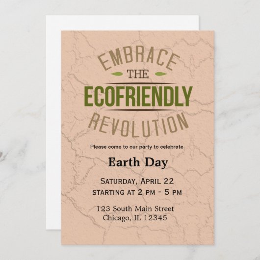 Tag der Erde Einladung (Vorne/Hinten)