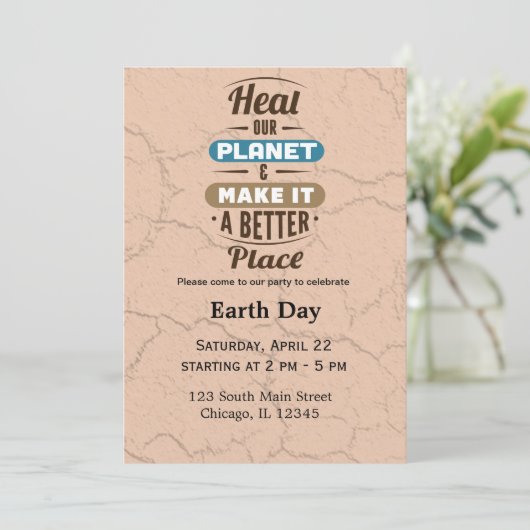 Tag der Erde Einladung (Stehend Vorderseite)