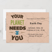 Tag der Erde Einladung (Vorne/Hinten)