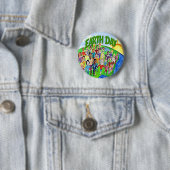 Tag der Erde feiert die Welt Knopf Button (Beispiel)