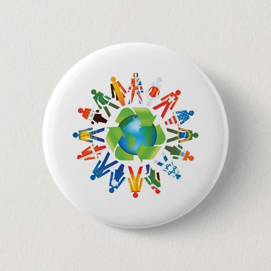 TAG DER ERDE GEHEN GRÜN BUTTON (Vorderseite)