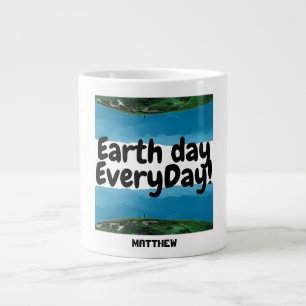 Tag der Erde, gehen Sie grüne, elegante Kunstwisse Jumbo-Tasse