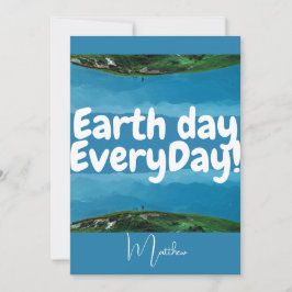 Tag der Erde, gehen Sie grüne, elegante Kunstwisse Karte