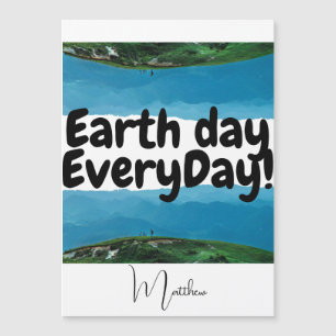 Tag der Erde, gehen Sie grüne, elegante Kunstwisse Magnetkarte