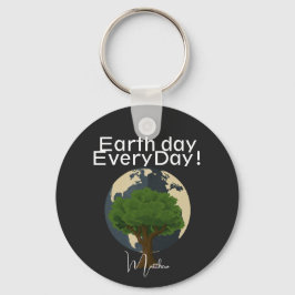 Tag der Erde, gehen Sie grüne, elegante Kunstwisse Schlüsselanhänger