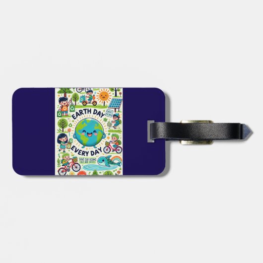 Tag der Erde Gepäckanhänger (Rückseite horizontal)