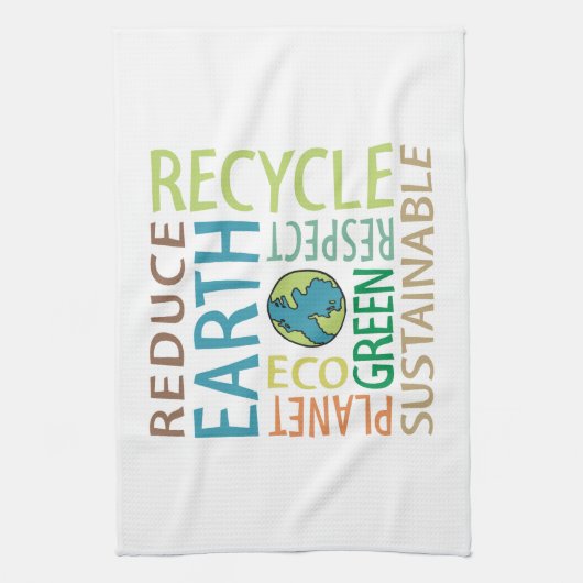 Tag der Erde Geschirrtuch (Vertikal)