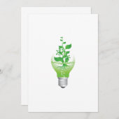 Tag der Erde-Glühlampen-Einladungen Einladung (Vorne/Hinten)