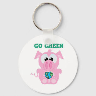 Tag der Erde Go Green Schwein Goofkins Schlüsselanhänger