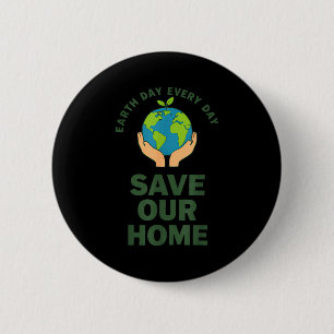 Tag der Erde Grafik Rette unser Zuhause Button