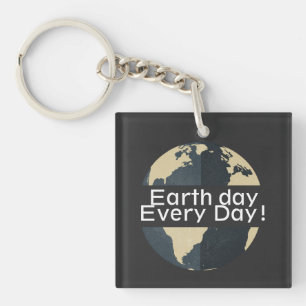 Tag der Erde, grün gehen, unseren Planeten Gerette Schlüsselanhänger