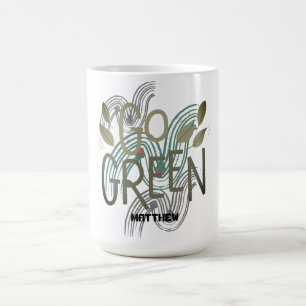 Tag der Erde, grün, Kunst, einfache, elegante Ange Kaffeetasse