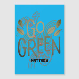 Tag der Erde, grün, Kunst, einfache, elegante Wiss Magnetkarte