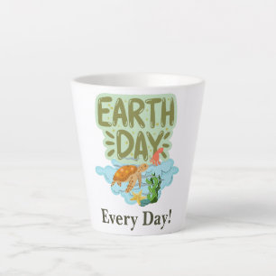 Tag der Erde, grün, unsere Planet Post Gerettet Milchtasse