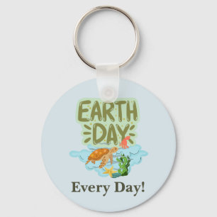 Tag der Erde, grün, unsere Planet Post Gerettet Schlüsselanhänger