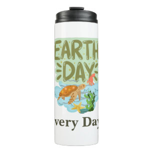 Tag der Erde, grün, unsere Planet Post Gerettet Thermosbecher