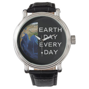 Tag der Erde, grün, unseren Planeten Gerettet Armbanduhr