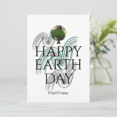 Tag der Erde, grün, unseren Planeten Gerettet Karte (Stehend Vorderseite)