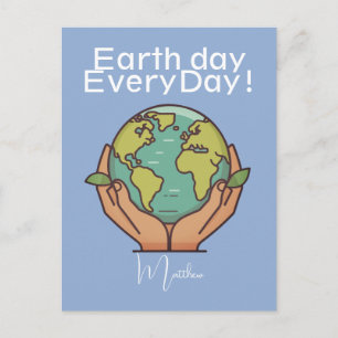Tag der Erde, grün, unseren Planeten Gerettet Postkarte