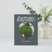 Tag der Erde, grün, unseren Planeten Gerettet Postkarte (Stehend Vorderseite)