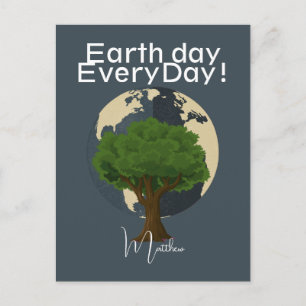 Tag der Erde, grün, unseren Planeten Gerettet Postkarte