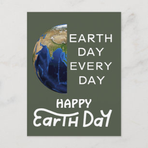 Tag der Erde, grün, unseren Planeten Gerettet Postkarte