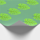 Tag der Erde Grüne Blätter  Geschenkpapier (Ecke)