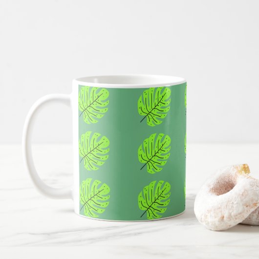 Tag der Erde Grüne Blätter  Kaffeetasse (Mit Donut)