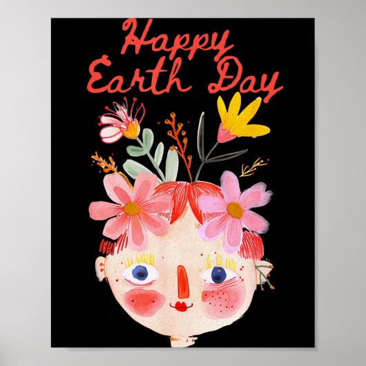 Tag der Erde grüner Planet Umweltbewusstsein Poster (Vorne)