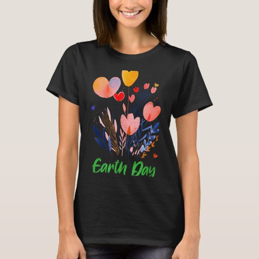 Tag der Erde grüner Planet Umweltbewusstsein T-Shirt (Vorderseite)