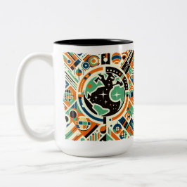 Tag der Erde im Art Deco Zweifarbige Tasse