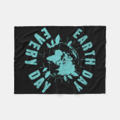 Tag der Erde Jeden Tag Fleecedecke (Vorderseite (Horizontal))