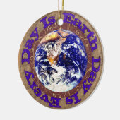 Tag der Erde jeden Tag Keramik Ornament (Links)