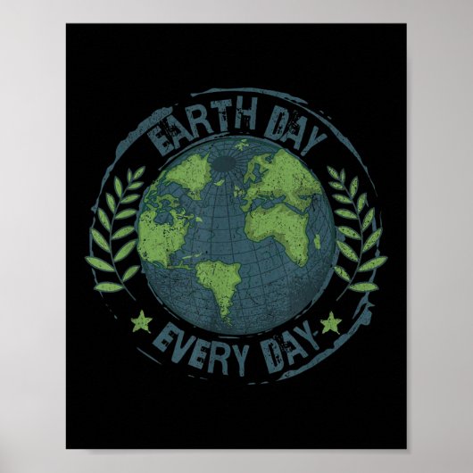 Tag der Erde Jeden Tag Klimawandel Poster (Vorne)