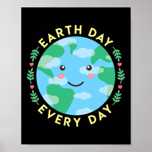 Tag der Erde Jeden Tag Liebe Die Umwelt Niedlich K Poster