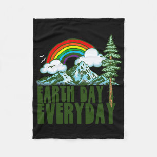 Tag der Erde Jeden Tag! Vintage Regenbogennatur un Fleecedecke