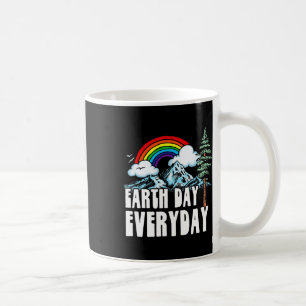 Tag der Erde Jeden Tag! Vintage Regenbogennatur un Kaffeetasse