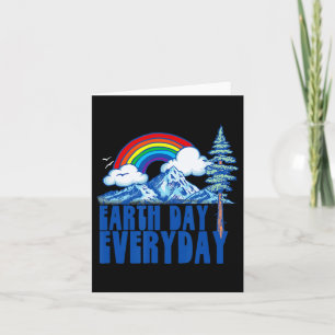 Tag der Erde Jeden Tag! Vintage Regenbogennatur un Karte