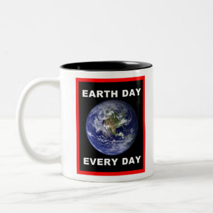 Tag der Erde jeden Tag Zweifarbige Tasse