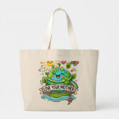 Tag der Erde Jumbo Stoffbeutel (Rückseite)