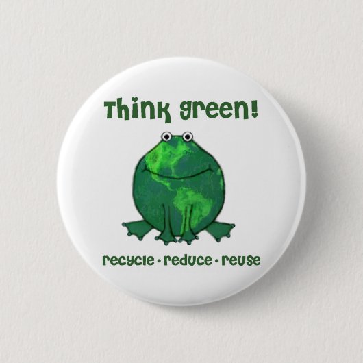 Tag der Erde-Klimafrosch Button (Vorderseite)