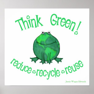 Tag der Erde-Klimafrosch Poster