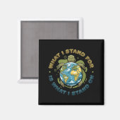 Tag der Erde Klimawandel Bewusstsein Umwelt Magnet (Vorderseite/Rückseite)